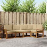 vidaXL Ensemble de canapés d'extérieur 5 Pièces Naturel et Beige