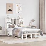 vidaXL Lit bibliothèque sans matelas blanc 135x190 cm bois pin massif