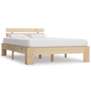 vidaXL Cadre de lit sans matelas bois de pin massif 120x200 cm