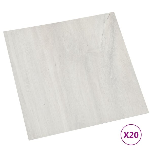 vidaXL Dalles de plancher autoadhésives 20 Pièces PVC 1 86 m² crème