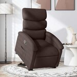vidaXL Fauteuil inclinable marron foncé tissu