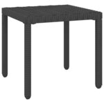 vidaXL Chaises longues lot de 2 avec table résine tressée noir