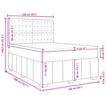 vidaXL Sommier à lattes de lit avec matelas Bleu 160x200 cm Tissu