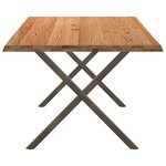 vidaXL Table à manger marron clair bois de chêne massif rectangulaire