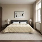 vidaXL Duvet d'hiver Crème 200 x 240 cm Microfibre et polaire Teddy