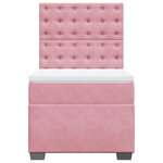 vidaXL Sommier à lattes de lit avec matelas Rose 90x200 cm Velours