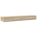 vidaXL Cadre de lit de rangement en chêne de Sonoma 160x200 cm