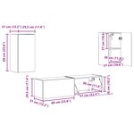 vidaXL Ensemble meuble TV 4 Pièces Gris Sonoma Bois d'ingénierie