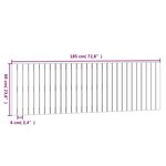vidaXL Tête de lit murale Noir 185x3x60 cm Bois massif de pin