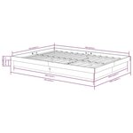 vidaXL Cadre de lit sans matelas bois massif