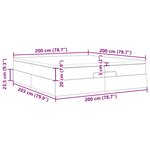 VidaXL Cadre de lit ottoman avec matelas gris foncé 200x200cm tissu