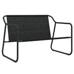 vidaXL Banc de jardin à 2 places avec coussin anthracite acier