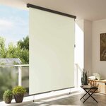 vidaXL Store Roulant Extérieur Rayé Réglable Crème 200 x 250 cm tissu
