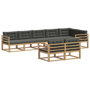 vidaXL Ensemble de canapés d'extérieur 6 Pièces Blanc et anthracite