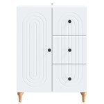 vidaXL Buffet Blanc 66 x 34 5 x 90 cm Bois d'ingénierie
