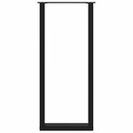 vidaXL Pieds de table de bar en U 2 pièces noir 40 x (110-111) cm acier