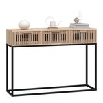 vidaXL Table console 105x30x75 cm bois d'ingénierie et fer