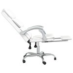 vidaXL Fauteuil inclinable de bureau Blanc Similicuir