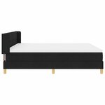 vidaXL Lit à ressorts avec matelas Noir 200 x 180 cm Polyester