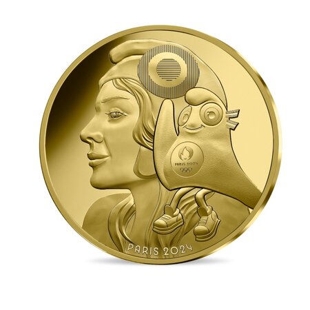 Monnaie de 500 € en Or - Mascotte - Jeux Olympiques 2024 La Mascotte et la République - Qualité BU Millésime 2023