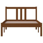 vidaXL Cadre de lit sans matelas marron miel bois massif 90x200 cm