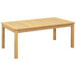 vidaXL Table basse Acacia clair 110 x 60 x 45 cm Bois d'Acacia Massif