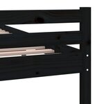 vidaXL Cadre de lit sans matelas noir bois massif 200x200 cm