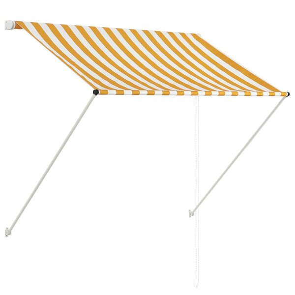 vidaXL Auvent rétractable 150x150 cm Jaune et blanc