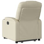 vidaXL Fauteuil inclinable électrique crème similicuir
