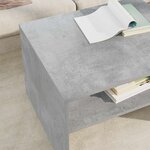 vidaXL Table basse Gris béton 60 x 50 x 40 cm Bois d'ingénierie