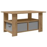 vidaXL Table basse Chêne artisanal 77 x 55 x 42 cm Bois d'ingénierie