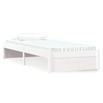 vidaXL Cadre de lit sans matelas blanc bois massif 75x190 cm