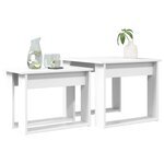 vidaXL Ensemble de tables basses 2 Pièces Blanc Bois d'ingénierie