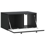 vidaXL Meuble TV mural Noir 59 5 x 41 x 30 cm Bois d'ingénierie