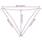 vidaXL Voile d'ombrage 160 g/m² Crème 3x3x4 2 m PEHD