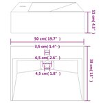 vidaXL Vasque 50x38x11 cm fonte minérale/marbre noir mat