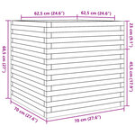 vidaXL Jardinière 70x70x68 5 cm bois massif de douglas