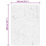 vidaXL Tapis shaggy PAMPLONA poils longs moderne bleu 140x200 cm