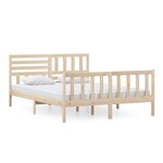 vidaXL Cadre de lit 150x200 cm Très grand Bois massif