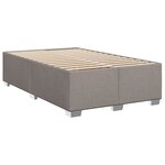 vidaXL Sommier à lattes de lit avec matelas Taupe 120x200 cm Tissu