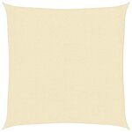 vidaXL Voile de parasol PEHD Carré 2 x 2 m Crème