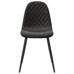 vidaXL Chaises à manger lot de 4 Noir Velours