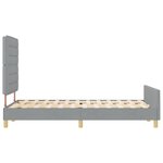 Cadre de Lit vidaXL en Gris clair  140x200 cm  Tissu
