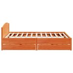 vidaXL Cadre de lit sans matelas cire marron 200x200cm bois pin massif