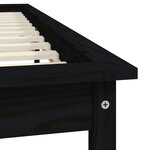 vidaXL Cadre de lit Noir 120x200 cm Bois de pin massif