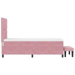 vidaXL Lit à ressorts avec matelas Rose 90 x 190 cm Velours