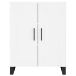vidaXL Buffet haut Blanc 69 5x34x180 cm Bois d'ingénierie