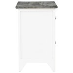 vidaXL Table de chevet 2 Pièces avec 2 tiroirs Gris et blanc