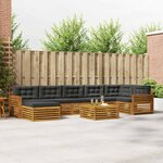 vidaXL Ensemble de canapés d'extérieur 8 Pièces Naturel et Anthracite