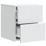 vidaXL Cabinet de chevet mural avec tiroir Blanc 33 x 34 5 x 40 cm